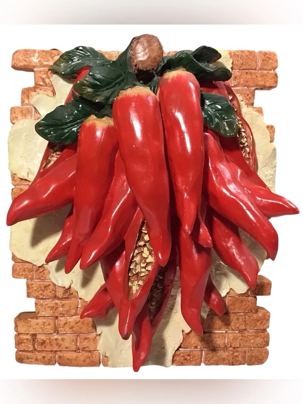 KMC Red Chili Pepper Resin Wall Accent Home Decor Vintage